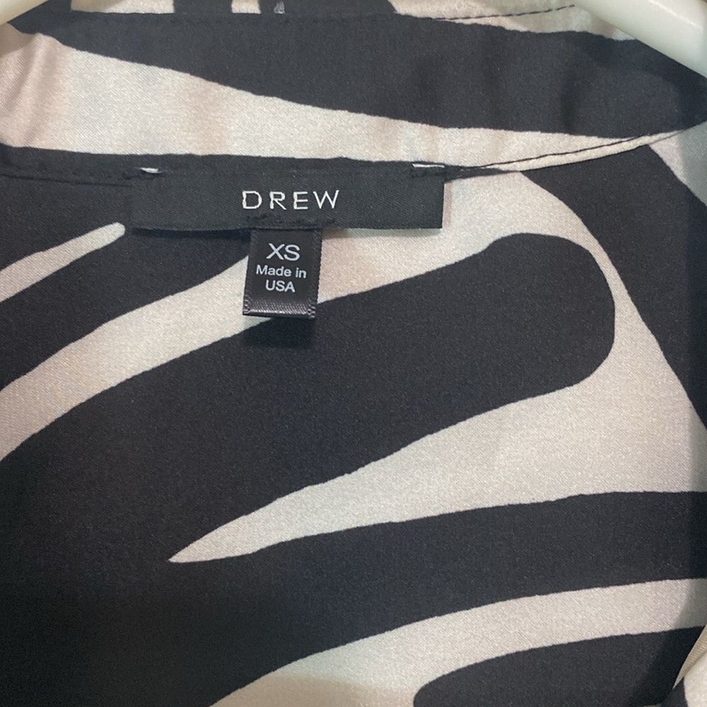 DREW Anthropologie Button Up Blouse Mix Print Size Long Sleeve Extra Small - Picture 5 of 13